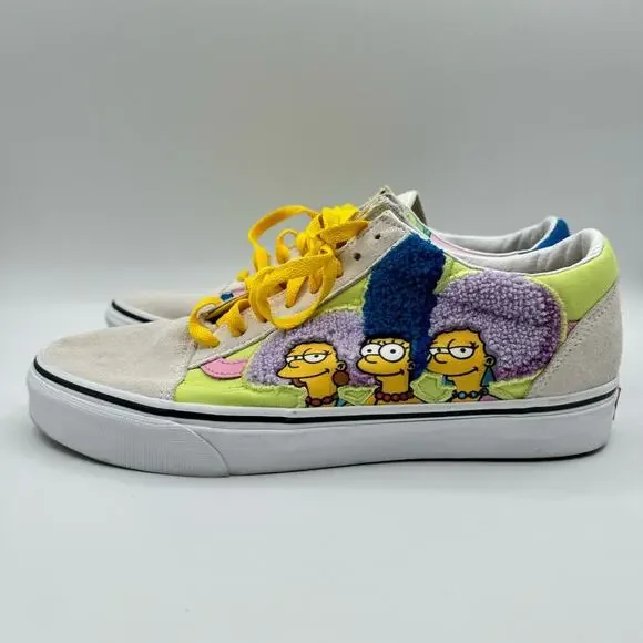 Vans x Simpsons Old Skool The Bouviers Multicolor Low Top Sneakers Men’s Size 10 - Picture 4 of 9